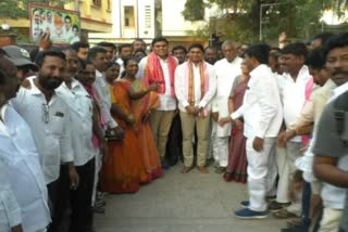 manchiryal mla diwakar sons padha yatra