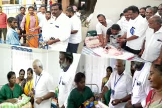 rajini fans celebrate his birthday by donating help in various districts