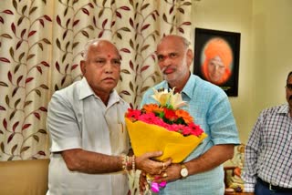 shivaram hebbar meets to b s yadiyurappa