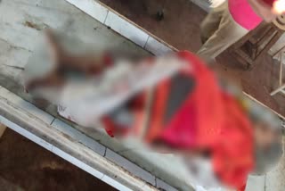 Bus collision old lady died in bellary