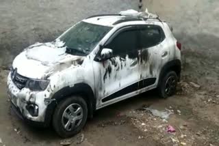 Car set on fire in jind
