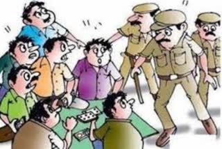 Police raid at gambling area in Karad