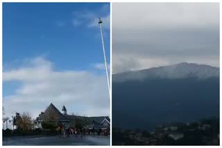 First snowfall of the season in Shimla