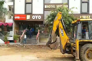 Action against encroachers in Gwalior