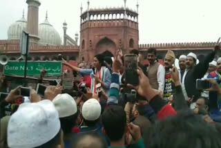 Protest at Jama Masjid over CAB