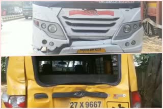 school van and shivshahi bus accident in amravati