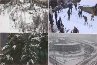 heavy snow fall in North India