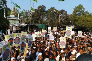 protest against passing of CAB in sagar