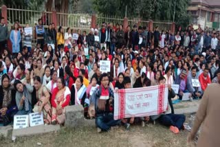 protest at jorhat against CAB