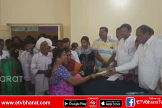 mla madanreddy said Kalyana Lakshmi cheque during marriage