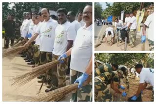 Bsf's on Swachha bharat mission