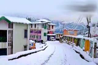 heavy snowfall witnessed in Uttarakhand's pithoragarh