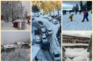 snow fall in himalayas uttharakhand and himachalpradesh