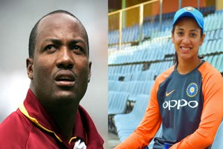 Smriti Mandhana and Brian lara