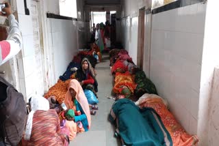 After the sterilization operation, the women were laid on the floor.