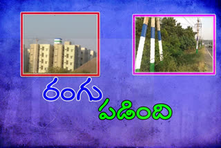 Ysrcp Flag Colours To Govt Houses at capital city amaravthi