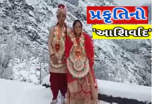 wedding ceremony in uttarkashi amid heavy snowfall