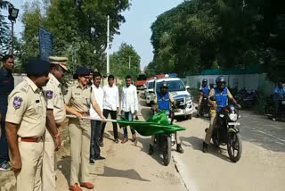 jagtial police connected gps to patrolling vehicles