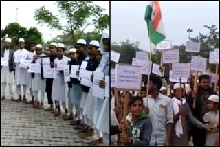 protest regarding cab and nrc in nuh