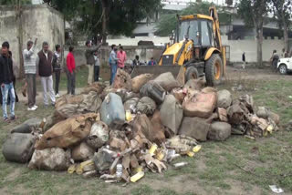 illegal liquor destroyed in Rohtak