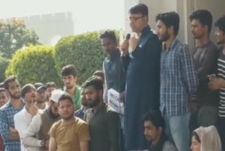 Maulana Azad University students protest against CAA in Hyderabad