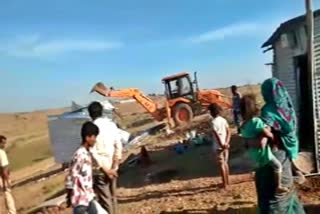 Clearance of encroachment Govt land in Athani