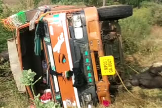 Truck full of cattle overturned uncontrollably