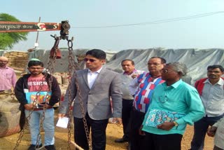 Secretary in-charge inspected paddy buying centers in Balodabazar