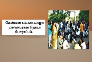 Madras University students continuous protest