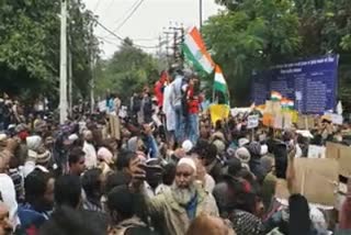 protest against NRC and CAB bill in muzaffarpur