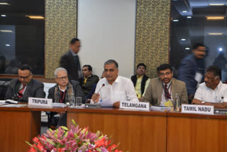 minister harish rao participated in 38th gst meeting in delhi