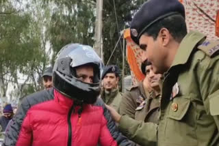 Helmet Distributed by Poonch Police