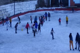 ice skating rink morning and evening skating session in shimla