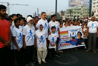 man kaur and msk prasad participated in marathon at visakha