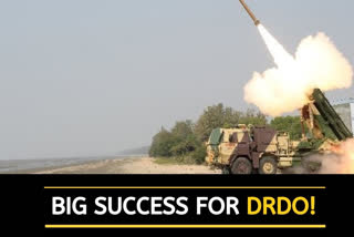 DRDO-developed Pinaka missile successfully test-fired from Chandipur range