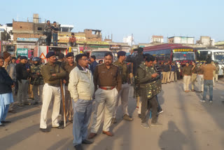 Bulldozers were also fired at the office of the Satna Bus Honors Association