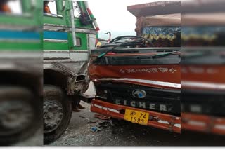 Truck and tipper collision on NH-103