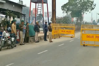 police security on kundli border in sonipat