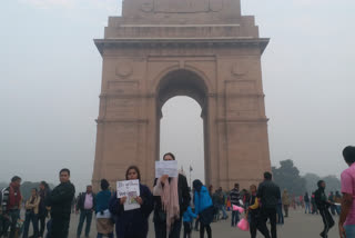 Protest against CAA at India Gate