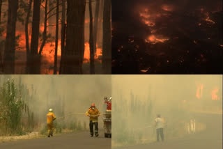 AUSTRALIA FIRE FIGHTERS.. Temperature record of 47 degrees