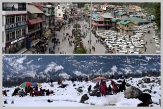 Tourists reach Manali for Christmas