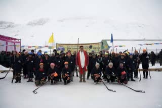 Sports activities begin at the highest ice hockey rink in Kaza