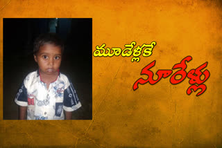 Three years boy killed in a wall collapses in Jogulamba gadwal district