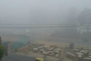 dense fog in palwal including faridabad ncr