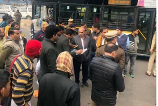 transport minister moolchand sharma inspection of buses in gurugram