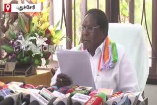 puducherry-cm-narayanasamy-press-meet-in-his-home