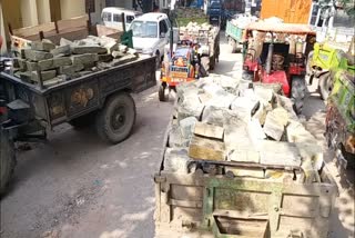 Police action against illegal stone mafia in Morena