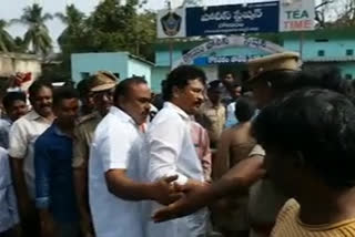 protest of police action in Gokavaram