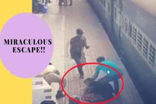 RPF man saves woman from getting crushed under train