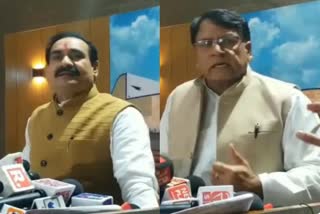 BJP leader Narottam Mishra - Public Relations Minister PC Sharma